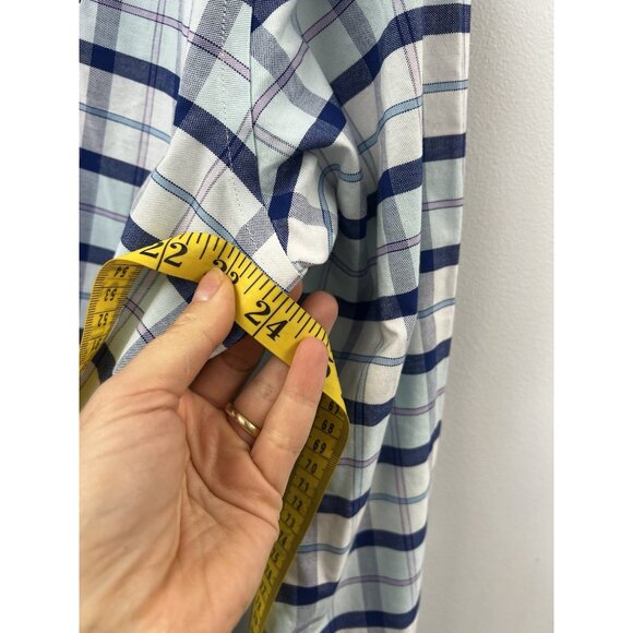 Brooks Brothers Regent Fit Plaid Button Down Shirt Non Iron Cotton Blend Sz L - Picture 10 of 11